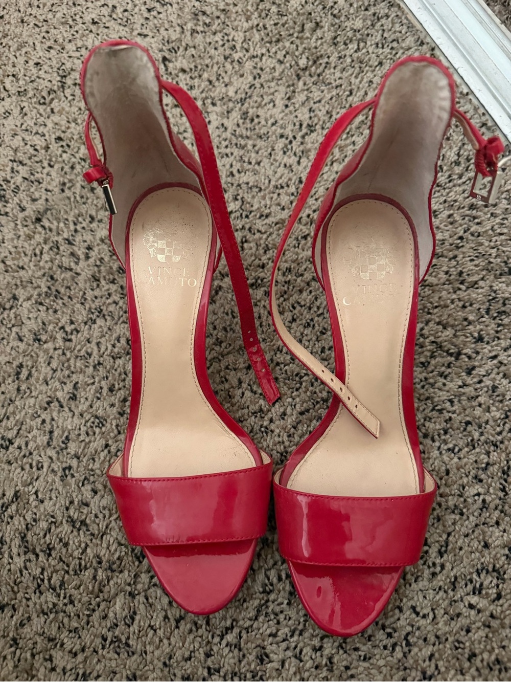Red Strappy Vince Camuto Heels